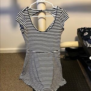 Striped Black and White Dress